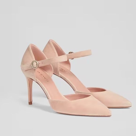 LK Bennett Shoes - LK Bennett Monet Beige Suede Ankle Strap Heels in Beige Tan size 42/US 11.5 $425